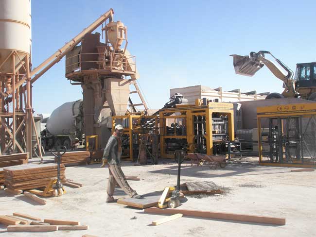 阿爾(er)及利亞砌塊磚(zhuān)機客戶