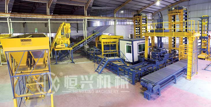 全自動(dòng)砌塊成型機生産(chan)線